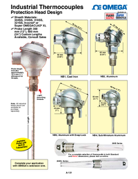 Thumbnail of document Data Sheet - NB3 Thermocouple Probes w/Industrial Protection Heads Choices